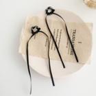 Ribbon Faux Crystal Earring 1 Pair - As Shown In Figure - One Size