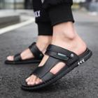 Embroidered Ankle-strap Flat Sandals