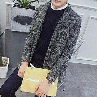 Melange Open Front Coat