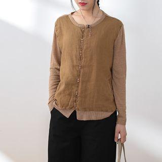 Loop Button Linen Top