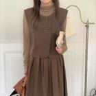 Double Breasted Vest / Long-sleeve Top / Skirt