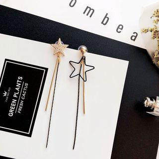 Non-matching Rhinestone Star Threader Earring