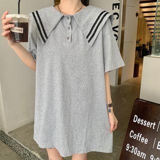 Short-sleeve Collared Polo Dress