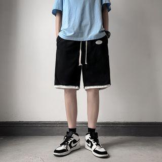 Two Tone Straight Cut Shorts