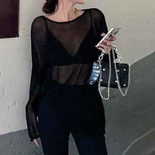 Long-sleeve Top / Straight Leg Pants