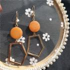 Wooden Cutout Dangle Earrings / Clip-on Earrings