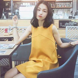 Sleeveless Ribbon Mini A-line Dress
