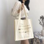 Lettering Tote Bag White - One Size