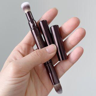 Dual Head Makeup Brush Purplish Brown - One Size