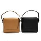 Faux-leather Hand Bag With Shoulder Strap