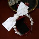 Wedding Bow Hair Band White - One Size