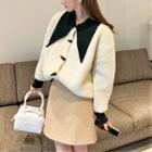 Toggle Knit Jacket / A-line Skirt