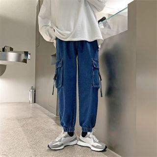 Cargo Denim Harem Pants