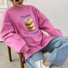 Couple Doughnut-printed Sweatshirt