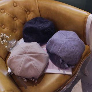 Bow Detail Beret Khaki - One Size