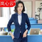 Plaid Long-sleeve Blouse / Blazer / Pants / Midi Skirt Set