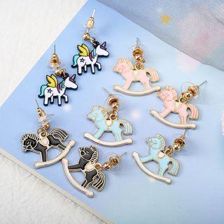 Alloy Horse / Unicorn Dangle Earring (various Designs)
