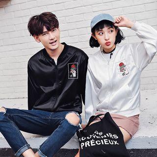 Couple Matching Embroidery Baseball Jacket