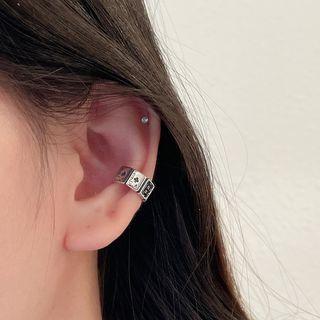 Poker Card Ear Cuff 1 Pc - Eh1472 - Silver - One Size
