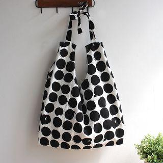 Dotted Shopper Bag Black Dotted - White - One Size