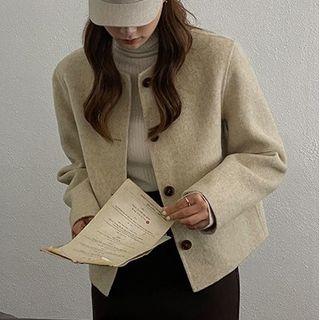 Button Jacket Oatmeal - One Size