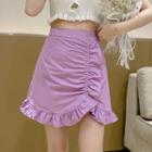 Ruffle Mini Mermaid Skirt