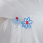 Acrylic Flower Ear Stud 1 Pair - Blue & Red - One Size