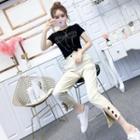 Short-sleeve T-shirt / Harem Pants / Set