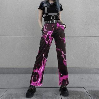 Printed Boot Cut Pants