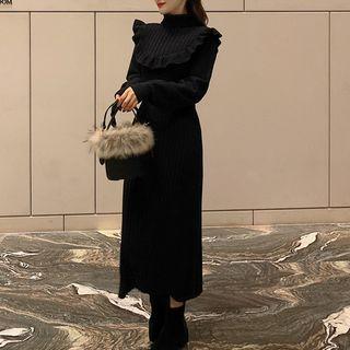 Knit Stand-collar Dress