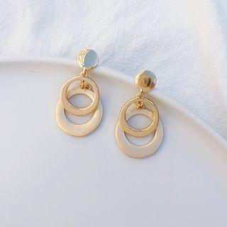 Alloy Hoop Dangle Earring 1 Pair - Earrings - One Size