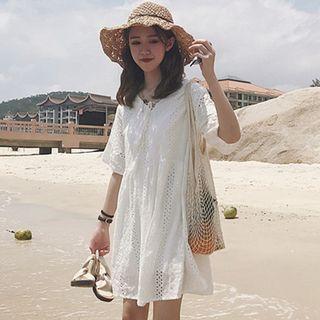 Short-sleeve Eyelet Lace Sundress