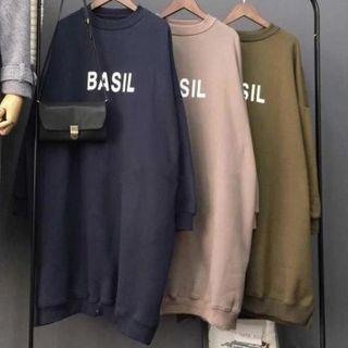 Lettering Sweatshirt Dress