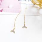 Mermaid Tail Dangle Earring 1 Pair - Threader Earrings - Gold - One Size