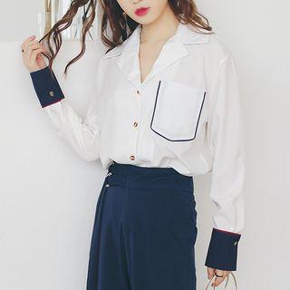 Two-tone Lapel Shirt