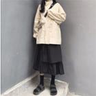 Zip Jacket / Midi Layered Skirt