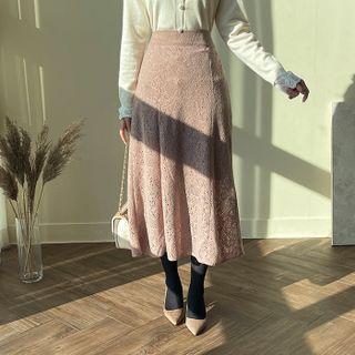 Flared Full-lace Long Skirt