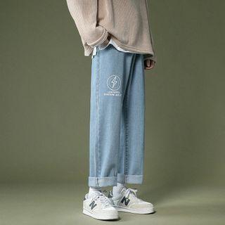 Graphic Print Wide Leg Pants