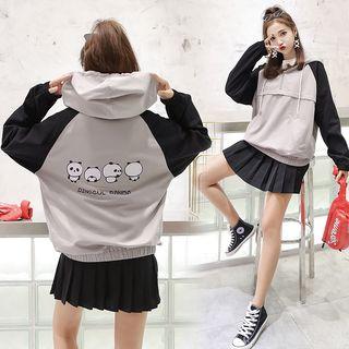 Raglan Sleeve Print Hoodie