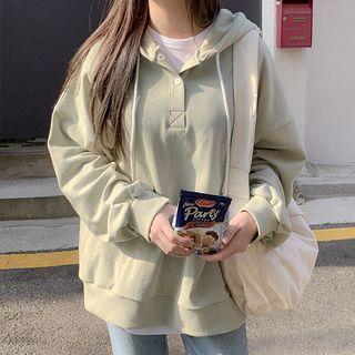Plus Size Half-packet Boxy Hoodie