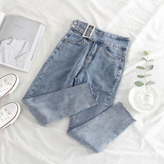 Frayed Pencil Jeans