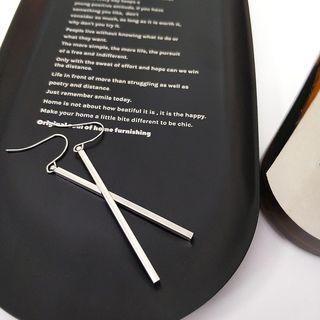 Metallic Bar Earring 1 Pair - Bar - One Size