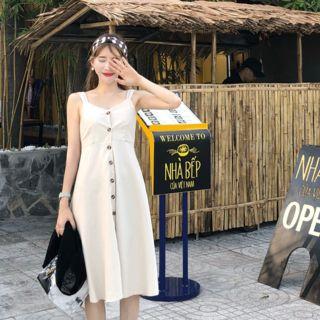 Sleeveless Tie-back Midi Shirtdress
