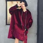Corduroy Long-sleeve Hoodie