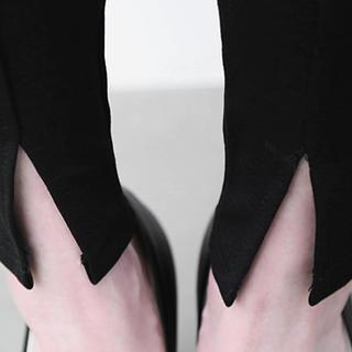 Slit-hem Skinny Pants