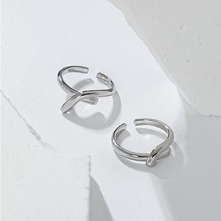 925 Sterling Silver Wrapped Open Ring