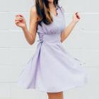 Sleeveless Lace-up Side A-line Dress