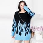 Flame Sweater Blue - One Size