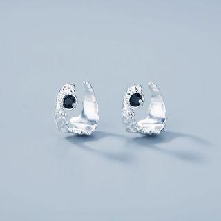 Rhinestone Irregular Ear Cuff 1 Pair - Silver - One Size