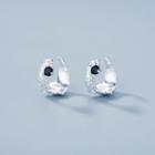 Rhinestone Irregular Ear Cuff 1 Pair - Silver - One Size